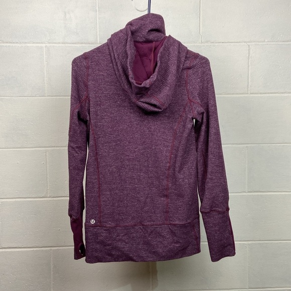 Lululemon Stride Jacket Mini Check Pique Plum Purple Size 4 Hooded Full Zip - Picture 8 of 11